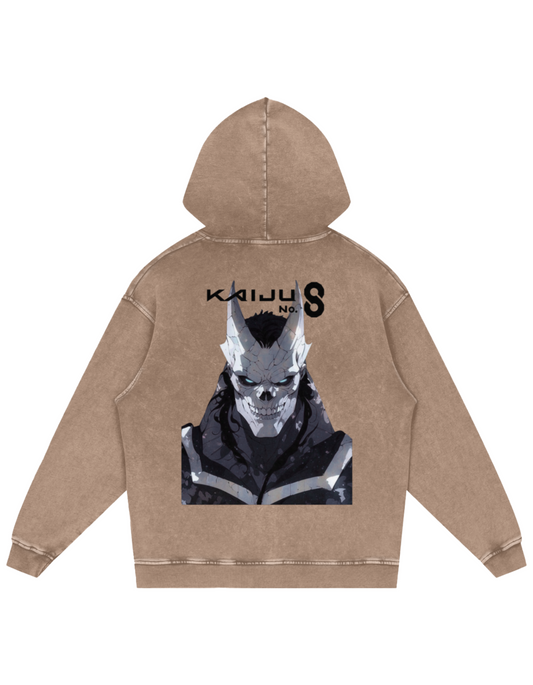 Animatixc x Kaiju No. 8 Oversized Hoodie – Acid Wash Edition